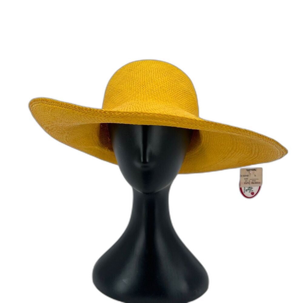 Banash Straw Raffia Woven Sun Panama Hat NWT Beach Gardening Boho Coastal